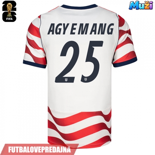Lacne Muži Futbalové dres Spojené štáty Patrick Agyemang #25 MS 2026 Krátky Rukáv - Domáci
